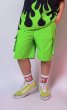 画像7: 40%off【パンツ/在庫処分セール】 120 170 Neon Green Half Pants (7)