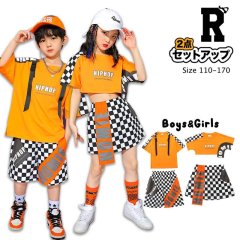 【セットアップ】BOYES&GIRLS ORANGE HIPHOP SETS