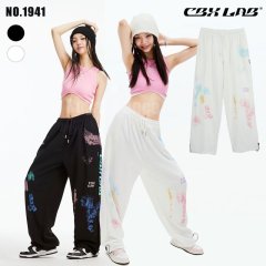 【CBX LAB】PAINT EFFECT PANTS (White, Black)