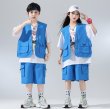 画像3: ヒップホップ ライトブルー キッズダンス衣装 (3)