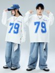 画像2: ヒップホップ デニム キッズダンス衣装 (2)