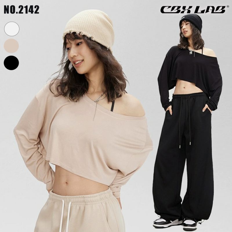 【CBX LAB】OFF SHOULDER CROP T (3 Colors)