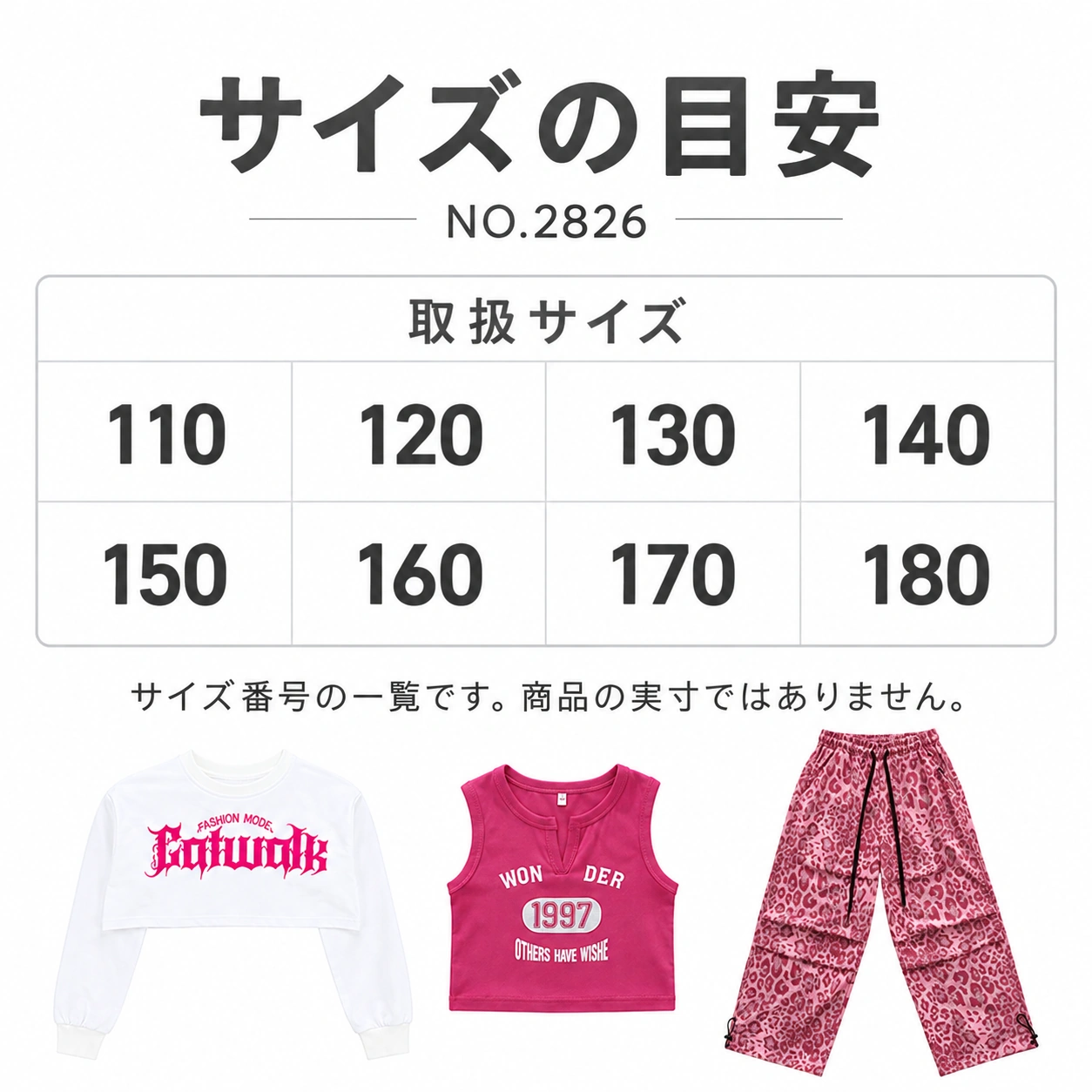 NO.2826 サイズ展開・モデル情報